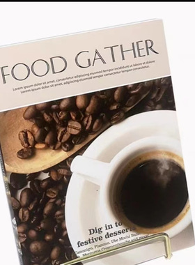 样板间厨房装饰食谱菜谱书架硬壳真书英文西餐厅美食杂志软装摆件