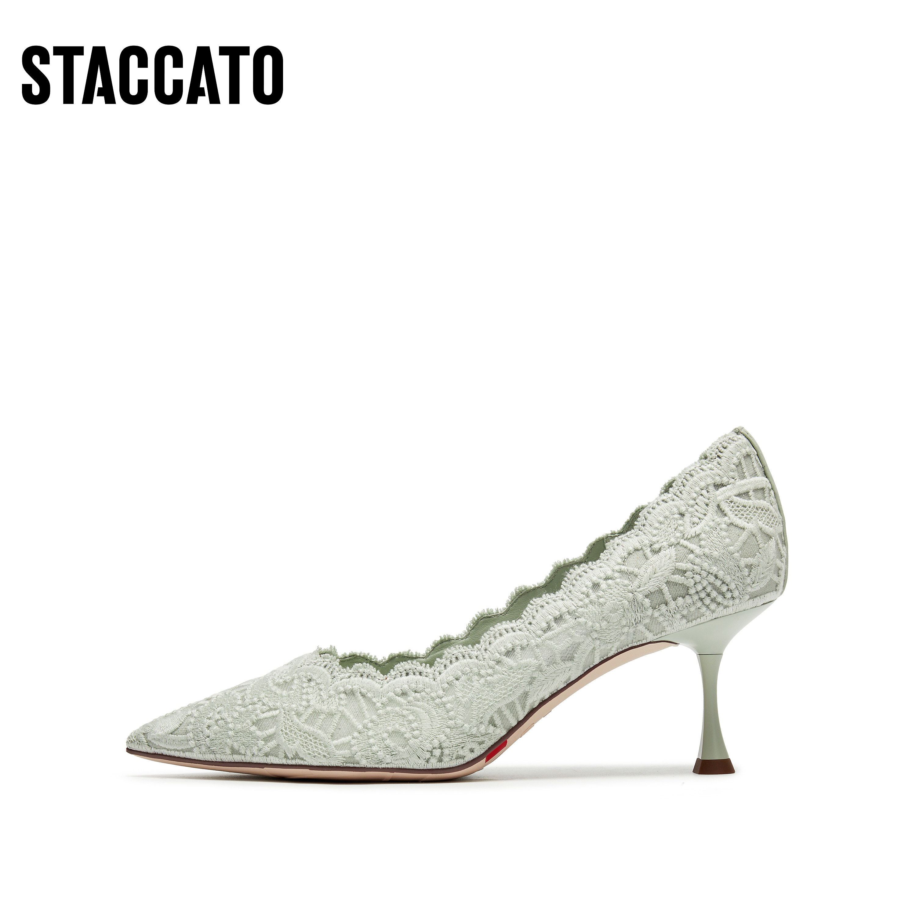 思加图2026新款Burano蕾丝岛法式高跟鞋细跟婚鞋单鞋女鞋ED335AQ6,淘宝优惠券,粉丝福利购,淘宝优惠卷