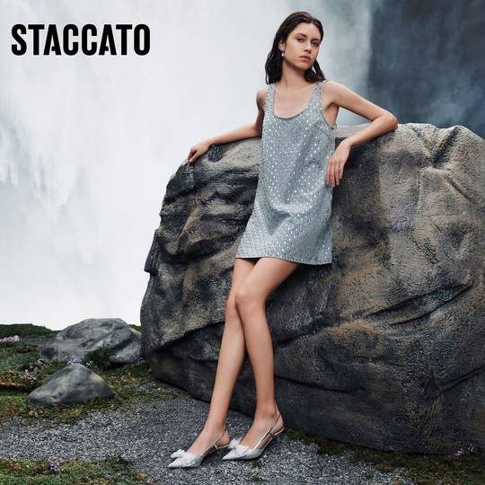 Sijiatu 2025 new style Xiaguang Butterfly Fairy Shoes French High Heeled Pointed Sandals Women's Shoes 9NW89AH5