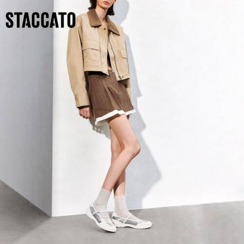 思加图新款魔镜魔镜芭蕾舞鞋玛丽珍鞋银色单鞋女EB306AA5 - 图1