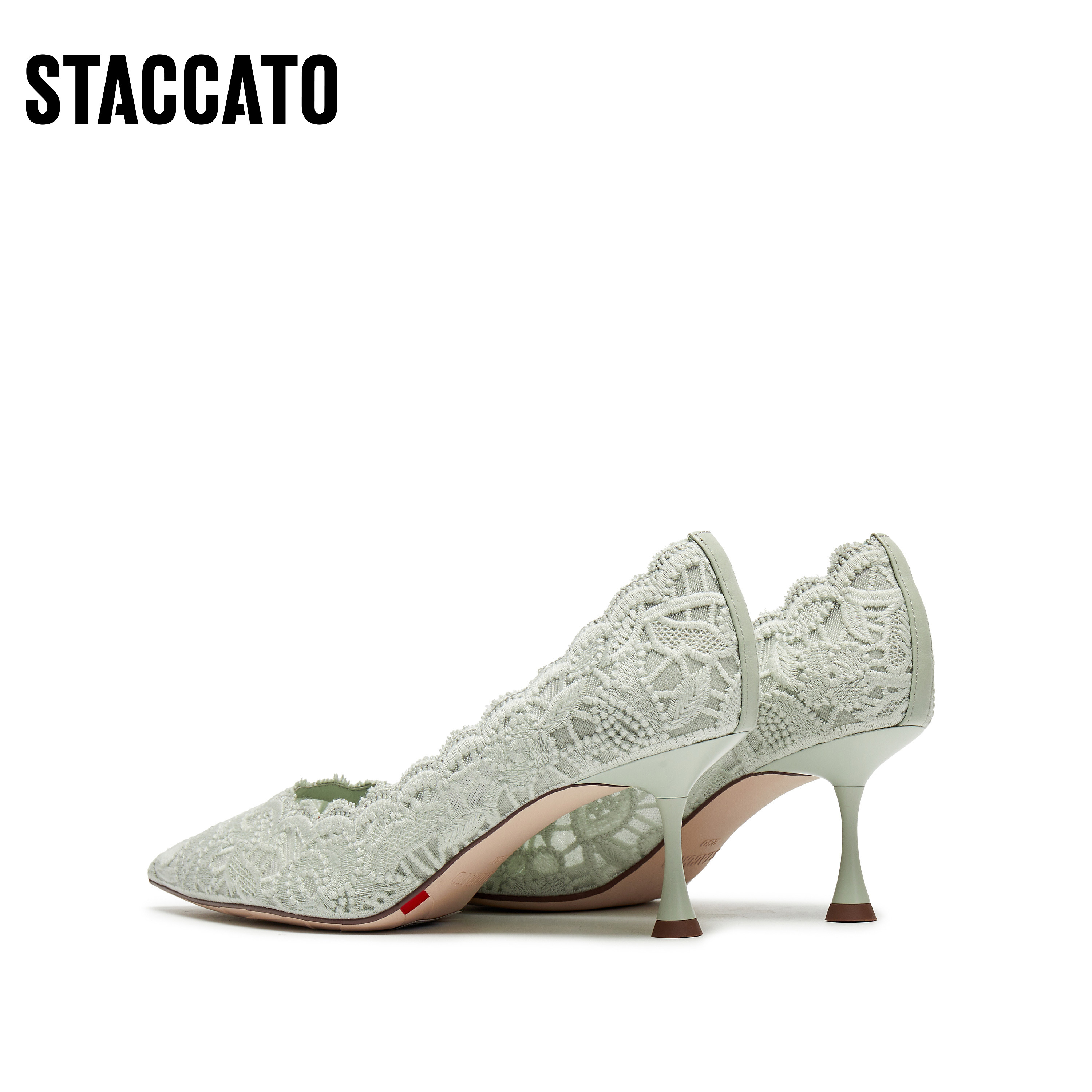 思加图2026新款Burano蕾丝岛法式高跟鞋细跟婚鞋单鞋女鞋ED335AQ6,淘宝优惠券,粉丝福利购,淘宝优惠卷