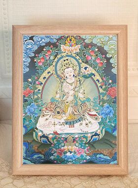 普贤菩萨画像桌面摆件相框护佑挂件平安吉祥佛像客厅玄关摆台挂墙