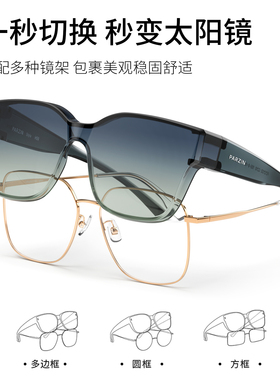 【范丞丞同款】帕森26新品套镜墨镜女轻盈大框可套近视镜PZ12133