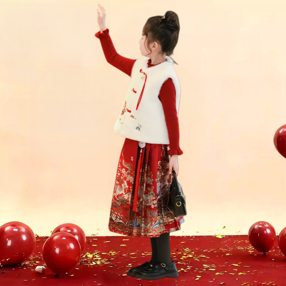 女童冬装马面裙明制汉服2026新款儿童拜年服女孩中式过年国风衣服,淘宝优惠券,粉丝福利购,淘宝优惠卷