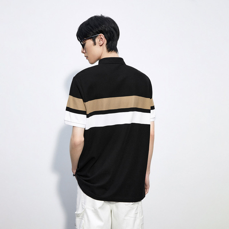 太平鸟男装2023夏季新款条纹polo衫 太平鸟男装Polo衫