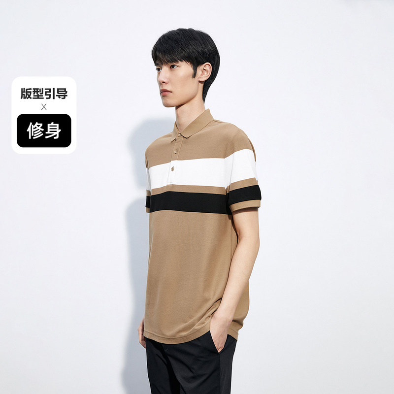 太平鸟男装2023夏季新款条纹polo衫 太平鸟男装Polo衫