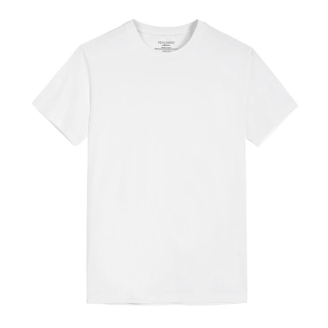 Peacebird men's short-sleeved T-shirt men's summer solid color bottoming shirt pure cotton Korean version youth half-sleeved trendy BWDA82120