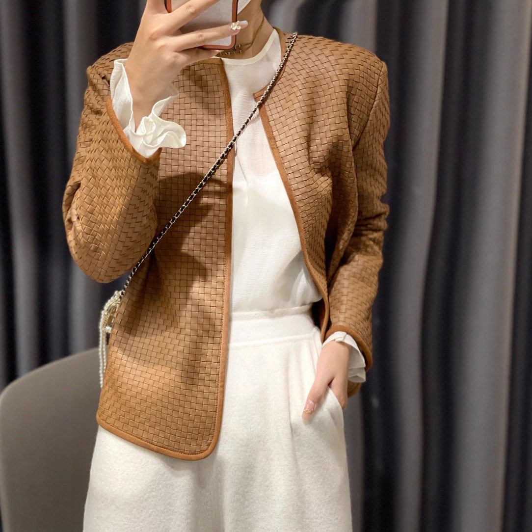 今年流行特惠欧洲站秋冬季新款欧货修身绵羊皮外套女夹克港味编织,淘宝优惠券,粉丝福利购,淘宝优惠卷