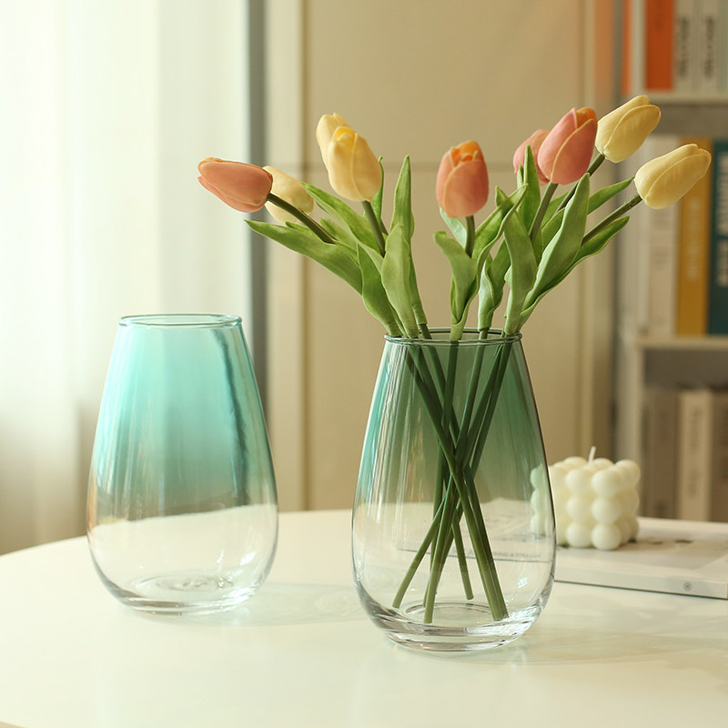 北欧玻璃花瓶透明创意客厅插花鲜花玫瑰百合向日葵家用干花摆件,淘宝优惠券,粉丝福利购,淘宝优惠卷