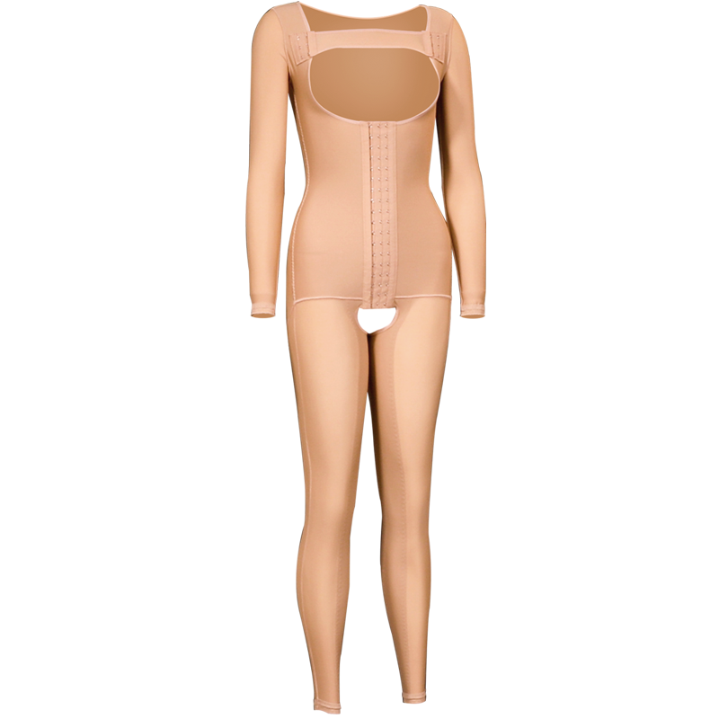 全身吸脂女医用长袖收腹连体塑形衣 janmy塑身连体衣