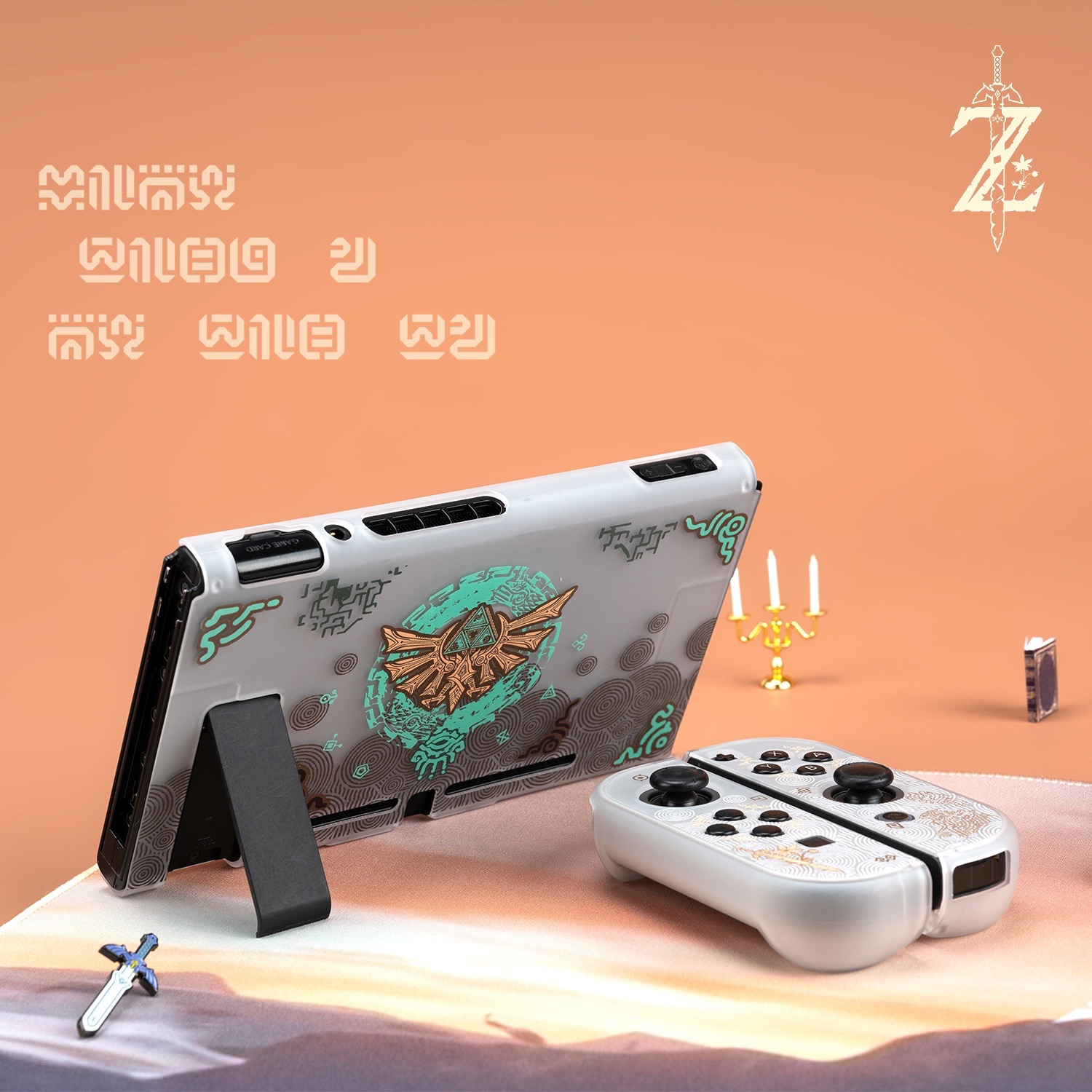 任天堂switch2 oled保护壳 塞尔达卡通透明磨砂分体式硬壳NS2配件 - 图2