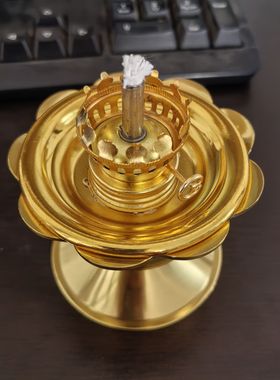迷你小油灯铜合金小酥油灯小号酒精灯具金色跨境产品