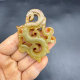 Antique jade dragon and phoenix pendant, retro war and Han Dynasty imitation old jade dragon and phoenix jade pendant necklace pendant pendant waist pendant
