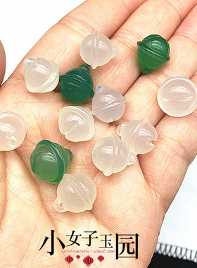 铃铛吊坠天然白玉髓小提溜小配件