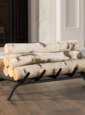 原木风装饰木柴白桦木摆件干木柴