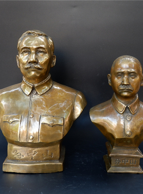 孙中山周恩来伟人雕塑铜像