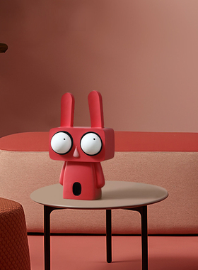 手绘卡通树脂玄关卡通呆萌兔子