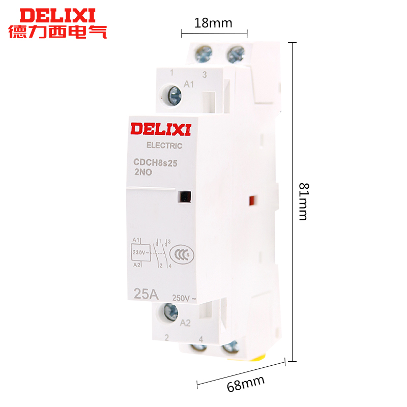 德力西家用建筑交流接触器20A ac220v家用接触器小型单相CDCH8S - 图2