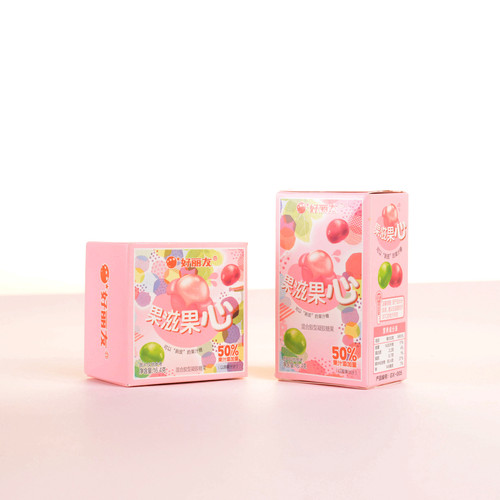 好丽友果滋果心剥皮果汁糖结婚百天周岁伴手礼解馋糖果16.4g/4袋 - 图0