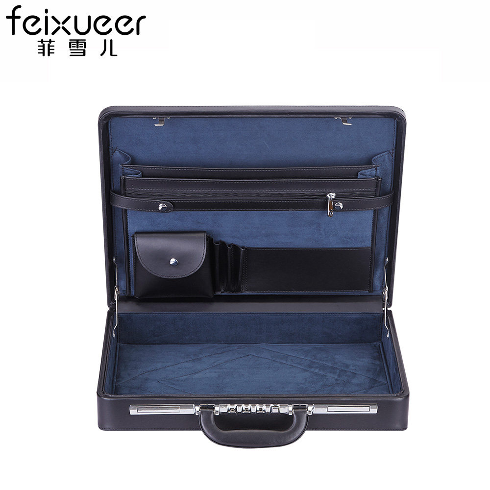 菲雪儿牛皮男复古密码箱商务公文箱 菲雪儿箱包旅行箱