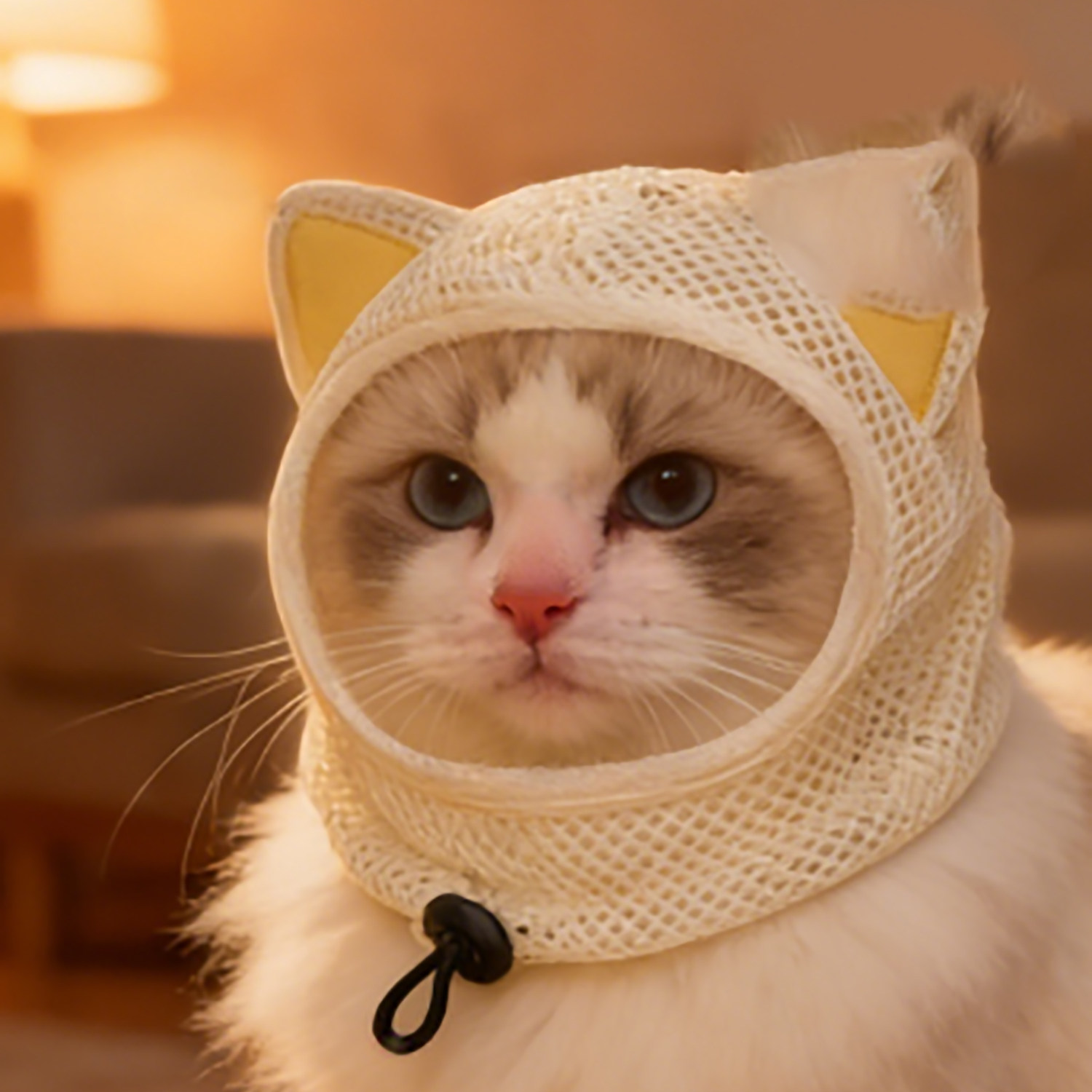 新款猫咪保护头套不挡视野防舔防乱食美容清洁透气猫口罩宠物用品,淘宝优惠券,粉丝福利购,淘宝优惠卷