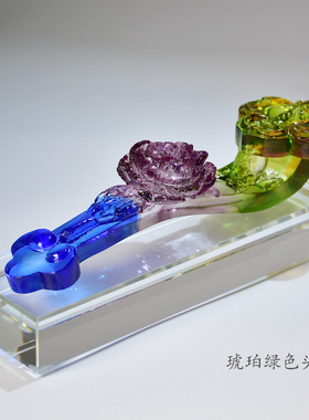 如意琉璃装饰摆件结婚礼物工艺品