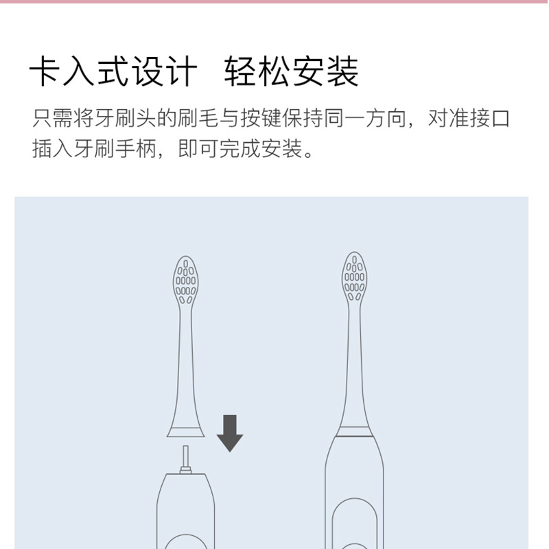 适配ulike电动牙刷头careup替换头ub602/cs01/cb02/603/601通用头 - 图2