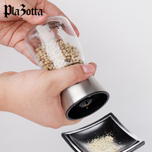德国plazotta不锈钢研磨罐器家用海盐黑胡椒粉粒手动研磨瓶研磨罐 - 图3