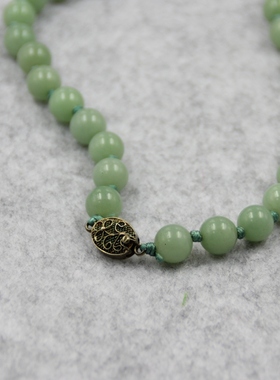 外贸出口河南密玉花丝镶嵌项链