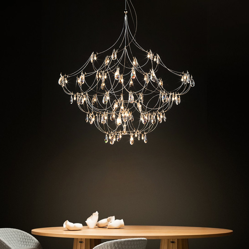 萤火虫水晶吊灯现代轻奢意式别墅客厅吊灯创意个性复式公寓led灯,淘宝优惠券,粉丝福利购,淘宝优惠卷