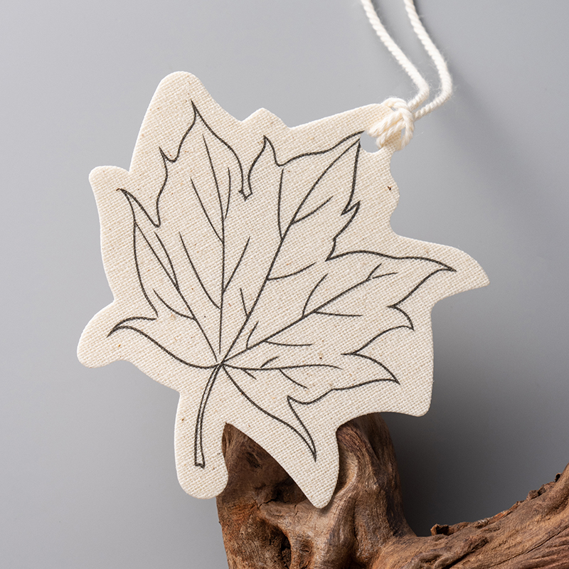 复古网红风棉麻异形吊牌定制LOGO图案标签吊卡商标新款价格牌订做 - 图1