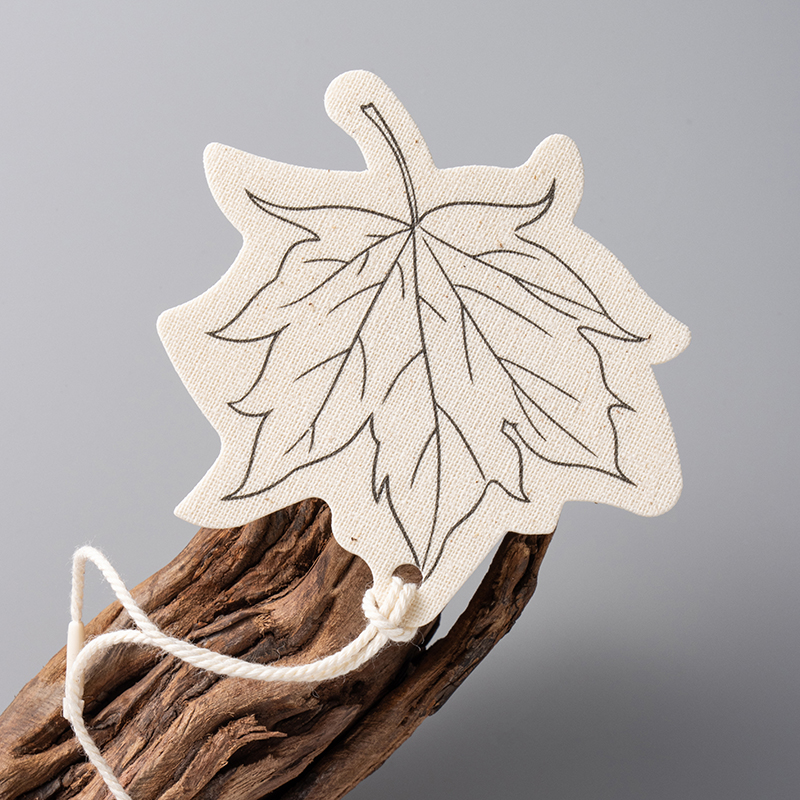 复古网红风棉麻异形吊牌定制LOGO图案标签吊卡商标新款价格牌订做 - 图0