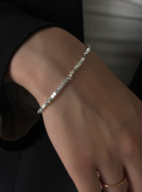 夏季碎银子项链简约冷淡风个性小众设计高级感ins潮酷颈链手链女