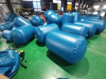 Inflatable thickened taekwondo hollow turning training aids special front and rear hand hollow turning aids cylindrical waist barrel