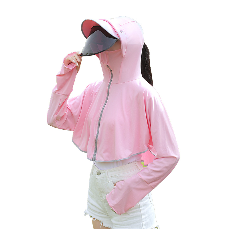 2020夏季新款薄长袖防紫外线防晒衣 佳禾兴短外套