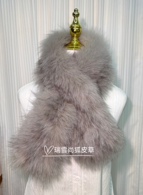 狐狸毛围巾皮草围脖女秋冬季保暖真毛围脖百搭毛领子双面毛毛围脖