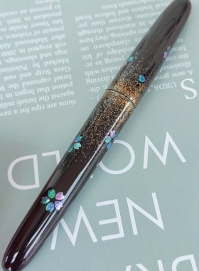 樱花螺钿大漆钢笔非遗特色礼品