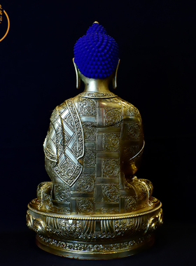 台湾纯铜鎏金密宗摆件佛像