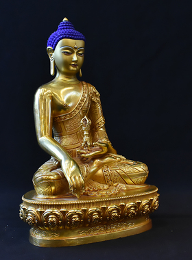 工艺西藏特色风鎏金如来不动佛
