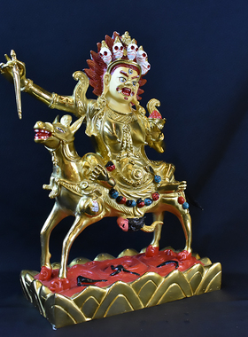 吉祥台湾纯铜鎏金护法像