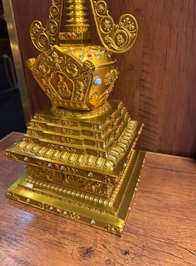高仿尼泊尔铜鎏金佛塔图来八塔天降塔神变塔