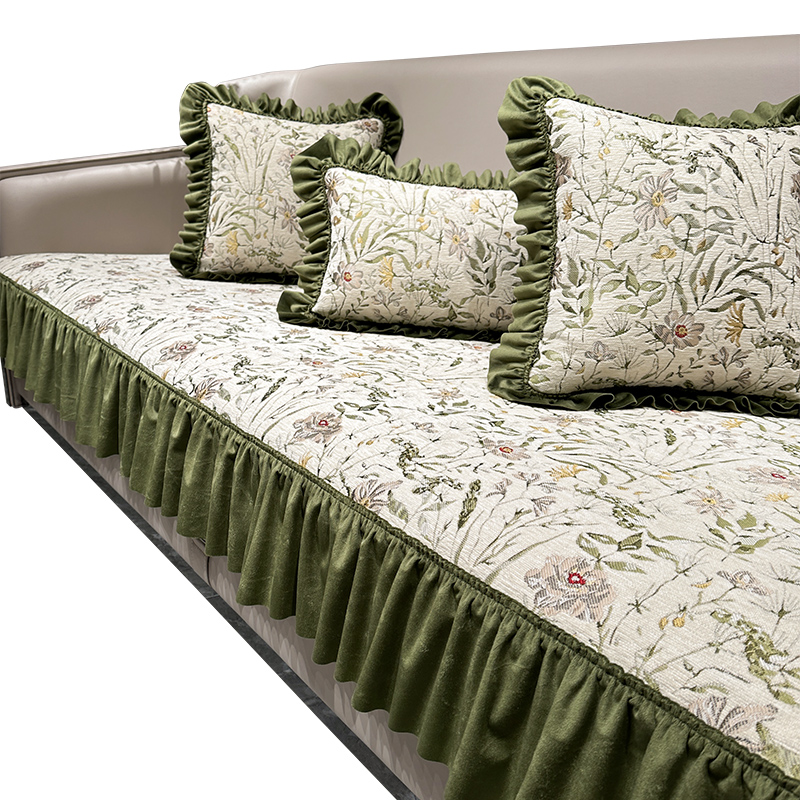 田园风沙发垫2025新款四季通用防滑欧美法式高档奢华坐垫套罩定制 - 图3