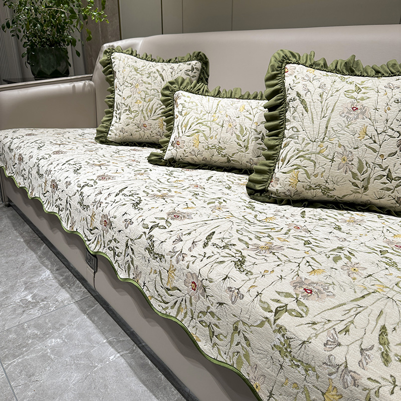 田园风沙发垫2025新款四季通用防滑欧美法式高档奢华坐垫套罩定制 - 图1