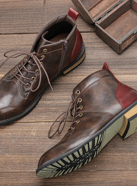 boots男士单靴木根增高短靴