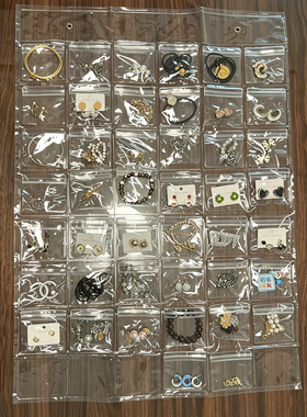 便携大号首饰收纳袋饰品防氧化包装袋项链耳环戒指珠宝袋门后挂袋