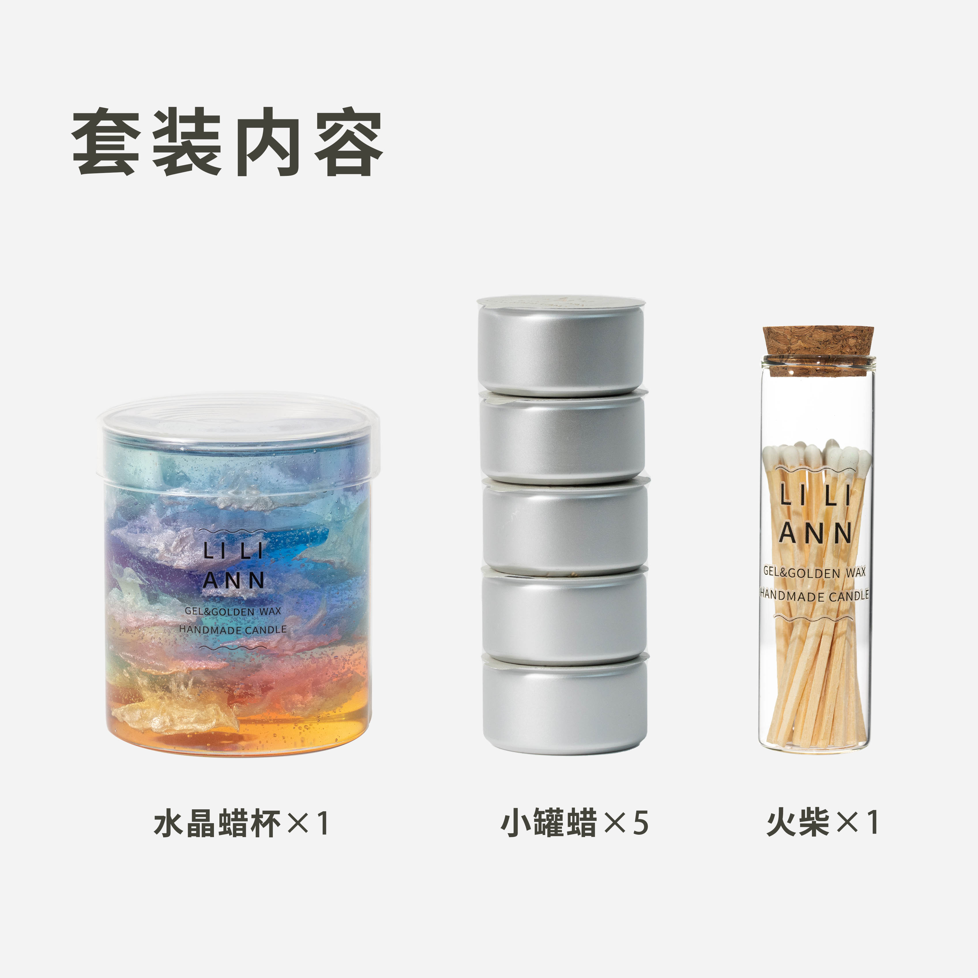 LILIANN 哈尼云梯雨后水雾栀子花香味原创香薰水晶蜡烛室内卧室 - 图2