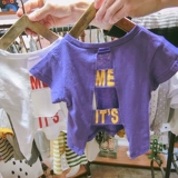 Хлопковая детская летняя футболка с коротким рукавом подходит для мужчин и женщин, 2020, детская одежда, в корейском стиле, в западном стиле