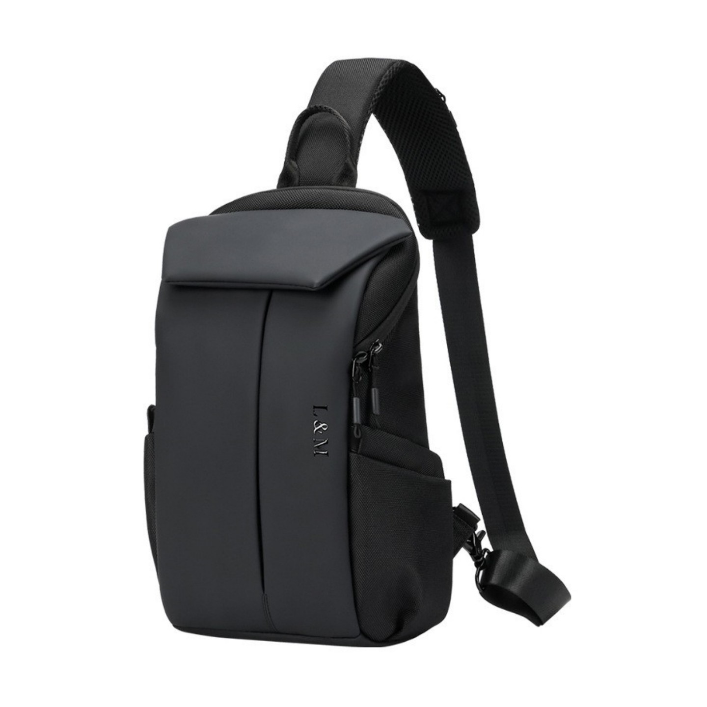 跨境新款高级感男士胸包大容量外出通勤单肩包简约优质男款斜肩包,淘宝优惠券,粉丝福利购,淘宝优惠卷