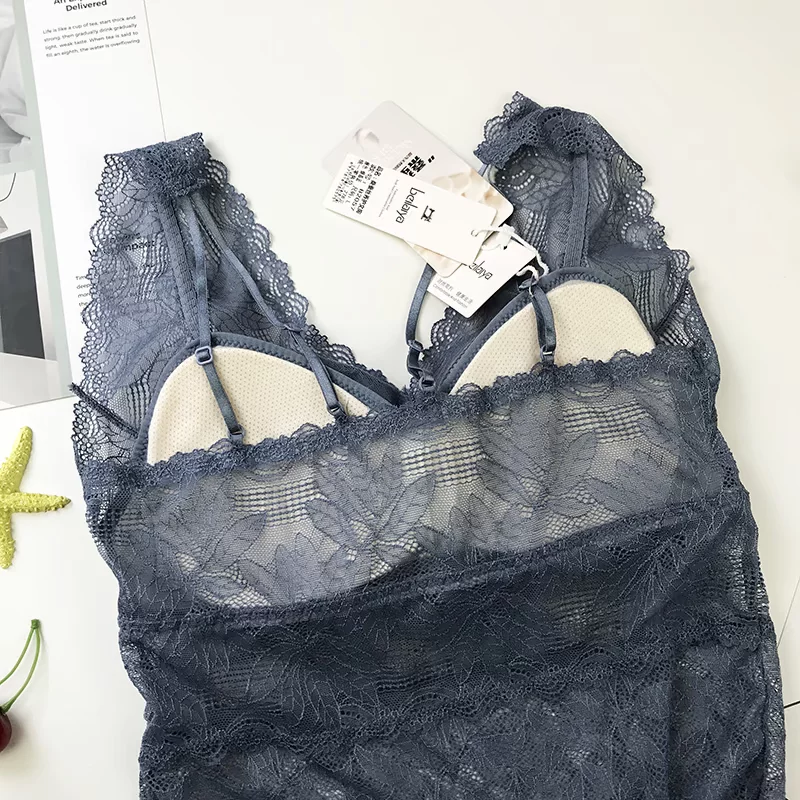 Sexy thin lace base breast tightener, bra top, beautiful back, thin strap