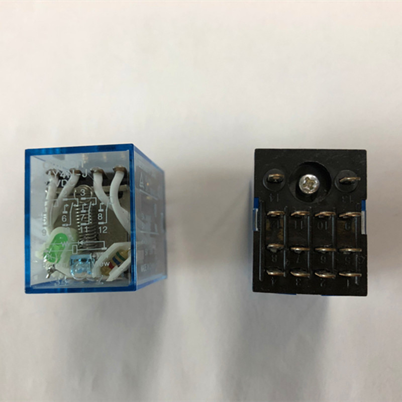 欧姆龙小型电磁中间继电器MY4N-J交流AC220V DC24V 14脚 带指示灯